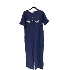 Big Kid Miss Look Jumpsuit Navy Medium
